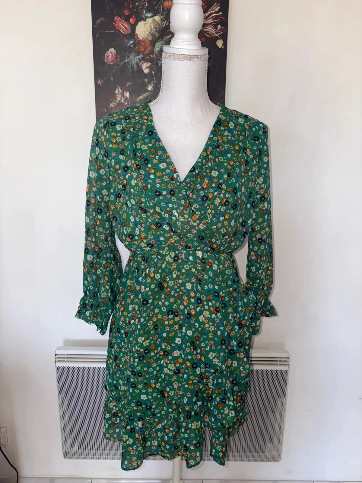 Robe à manches longues verte Emma & Ella taille S / 36